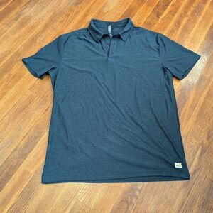 Vuori Shirt Mens Medium Blue Strato Tech Polo Soft Stretch Comfort Golf Active